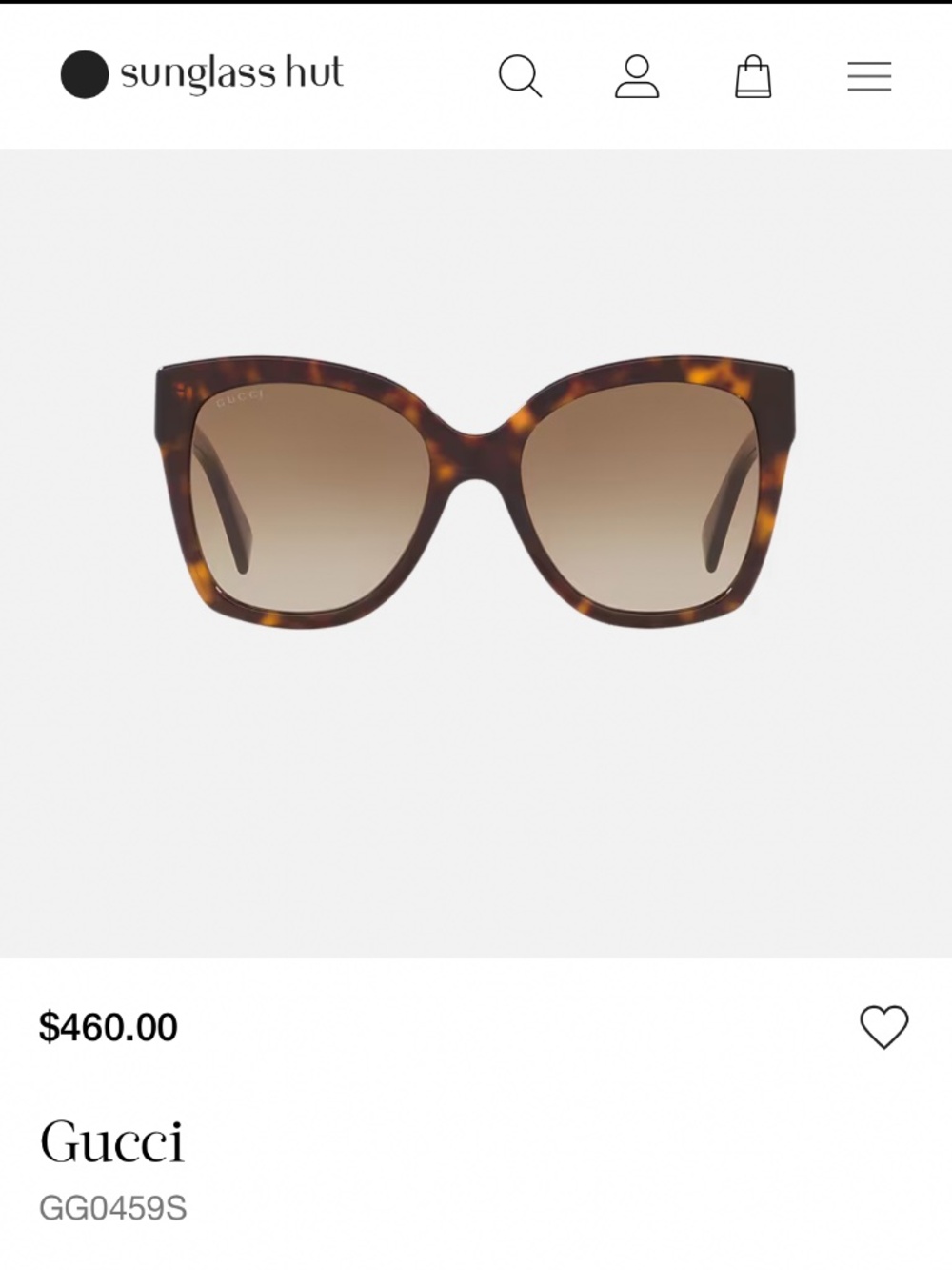 Authentic Gucci Sunglasses GG0459S Tortoiseshell + Brown Lenses - Picture 3 of 10